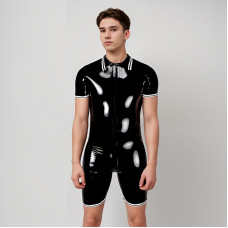 Polo surf suit with full thru zip